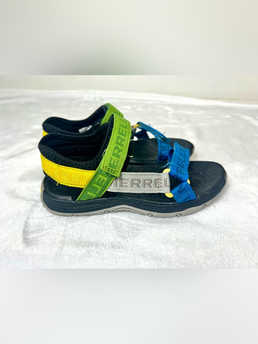 Merrell Kids Blue, Green & Yellow Adjustable Sport Sandals